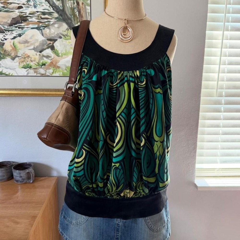 Y2K Bebe green and black club top